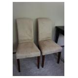 2 Faux Suede Dining Chairs