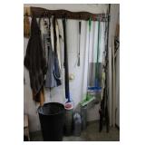 Fishing Poles, Bird Feeders, & Cleaning Items