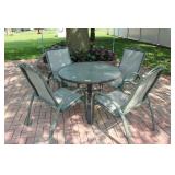 Glass Top Patio Table & Chairs