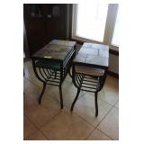 Slate Tile Top End Tables
