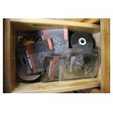 Two Drawers Full of Grinding Discs, & Wire Brushes