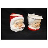 Vintage Lefton Mr. & Mrs. Santa Mugs