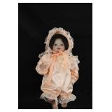 14" All Porcelain African American Baby Doll