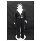 Alt Belt & Goth chalk Boy China Head Doll