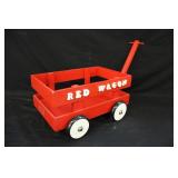 Hand Made Wood Red Wagon