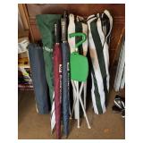 3 Camping Chairs, Golf Umbrella