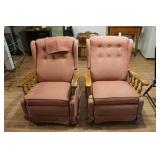 Maple Upholster Rocker Recliners