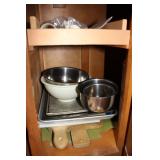 Baking Sheets, Cutting Boards & Stainless Bowls