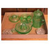 Green Depression Glassware