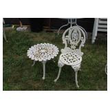 Cast Iron Patio Table & Chair
