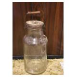 Vintage Wire Handle Glass Jar