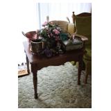 Maple End Table & Contents