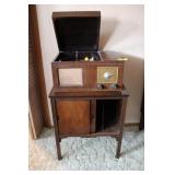 Coranada Table Top Record Player & Cabinet