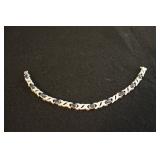 Sterling Silver Fashion Bracelet w/Stones