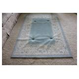 Blue Floral Area Rug