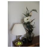 Piano Lamp & Lighted Floral Arrangement