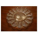 Heavy Glass Egg Plate