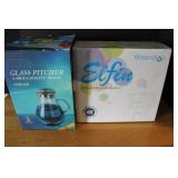 NIB Glass Pitcher & Filtration Pitcher