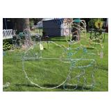 58" Lighted Girl Rolling Snowballs