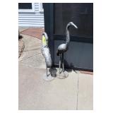 Pair of Heron Yard Art