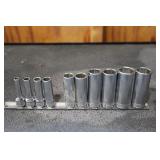 10 PC 3/8" Snap-On Drive Deep Well Sockets