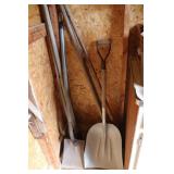 Shovels, Post Hole Digger, & Potato Fork