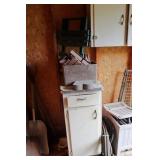 Cabinet, Lawn Edging, & Folding Table