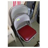 4 Padded Folding Chairs