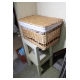 Stackable Tables & Whicker Basket