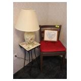 Chair, Lamp, Stand