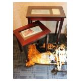 End Tables w/Wall Hangings