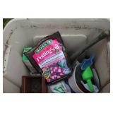Tub Full of Gardening Supplies