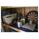 Dart Board, Lanterns, Stepping Stones, etc.