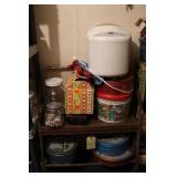 Bread Maker, Tv Stand & Tins