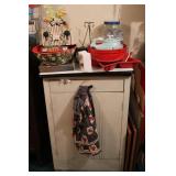 Porcelain Top Cabinet & Contents