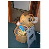Wicker Baskets, Folding Stool & Disposable Cooking