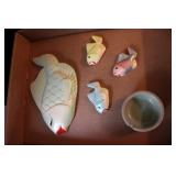 Vintage Chalkware Fish Wall Art
