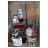 Canning Jars, Vintage Red Cart & Mixer