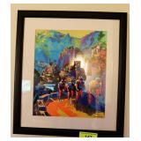 Bike Rider Lithograph Framed Picture