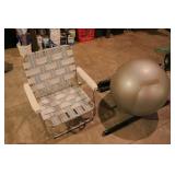 Beach Chair & Exercise Ball