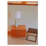 2 Drawer Nightstand, End table, & Lamp