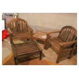 Weathered Teak 4pc. Outdoor Set