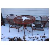 Wrought Iron Patio Table & Chairs