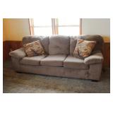 Light Brown Microfiber Sofa