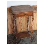 29" Antique Walnut Entry Table