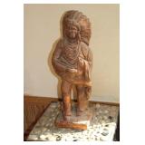16" Plaster Indian Chief