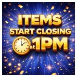 Items In This Catalog Start Closing At 1pm