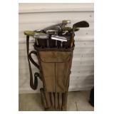 Vintage Golf Bag & Putters