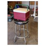 Shop Stool & Igloo Cooler