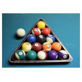 Old Pool Balls & Rack